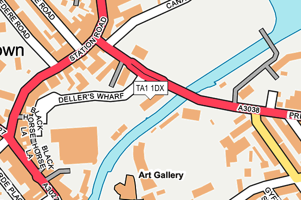 TA1 1DX map - OS OpenMap – Local (Ordnance Survey) TA1 1DX map - OS OpenMap – Local (Ordnance Survey)