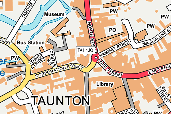 TA1 1JQ map - OS OpenMap – Local (Ordnance Survey) TA1 1JQ map - OS OpenMap – Local (Ordnance Survey)