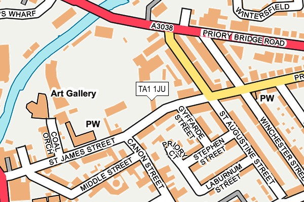 TA1 1JU map - OS OpenMap – Local (Ordnance Survey) TA1 1JU map - OS OpenMap – Local (Ordnance Survey)