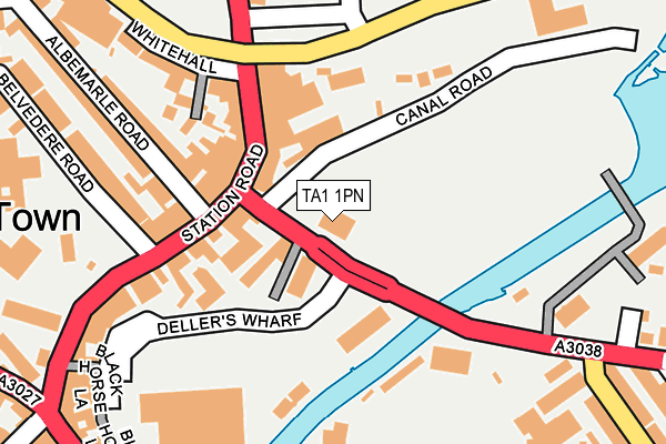 TA1 1PN map - OS OpenMap – Local (Ordnance Survey) TA1 1PN map - OS OpenMap – Local (Ordnance Survey)
