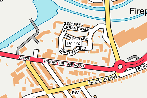 TA1 1PZ map - OS OpenMap – Local (Ordnance Survey) TA1 1PZ map - OS OpenMap – Local (Ordnance Survey)
