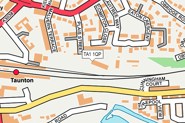 TA1 1QP map - OS OpenMap – Local (Ordnance Survey) TA1 1QP map - OS OpenMap – Local (Ordnance Survey)