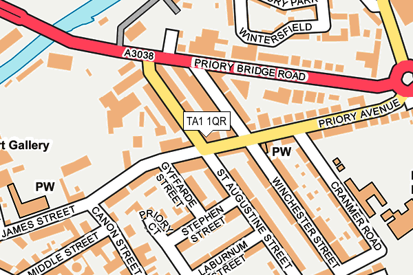 TA1 1QR map - OS OpenMap – Local (Ordnance Survey)