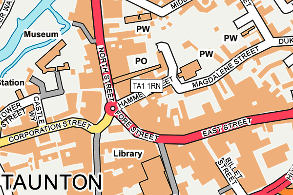 TA1 1RN map - OS OpenMap – Local (Ordnance Survey) TA1 1RN map - OS OpenMap – Local (Ordnance Survey)