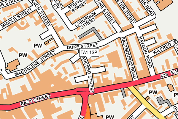 TA1 1SP map - OS OpenMap – Local (Ordnance Survey) TA1 1SP map - OS OpenMap – Local (Ordnance Survey)