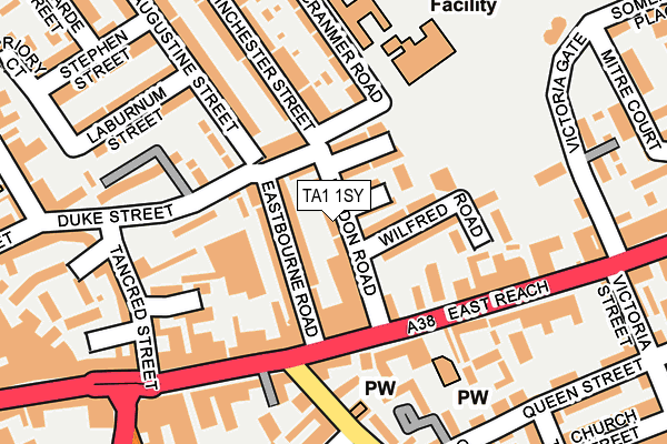TA1 1SY map - OS OpenMap – Local (Ordnance Survey) TA1 1SY map - OS OpenMap – Local (Ordnance Survey)