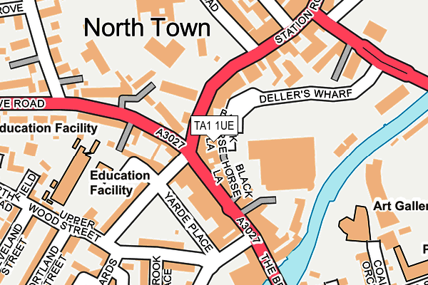 TA1 1UE map - OS OpenMap – Local (Ordnance Survey) TA1 1UE map - OS OpenMap – Local (Ordnance Survey)