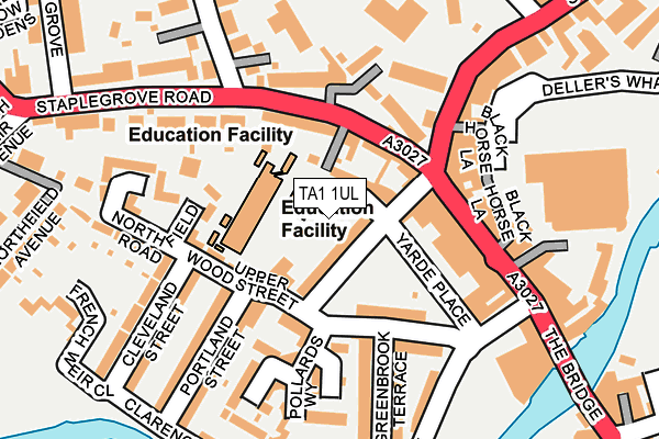 TA1 1UL map - OS OpenMap – Local (Ordnance Survey) TA1 1UL map - OS OpenMap – Local (Ordnance Survey)