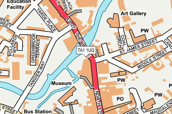 TA1 1UQ map - OS OpenMap – Local (Ordnance Survey) TA1 1UQ map - OS OpenMap – Local (Ordnance Survey)