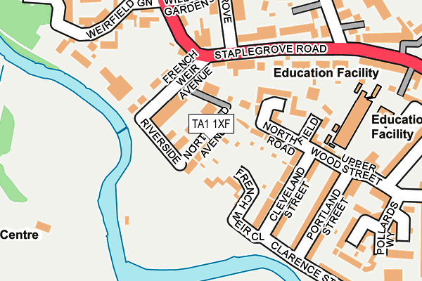 TA1 1XF map - OS OpenMap – Local (Ordnance Survey) TA1 1XF map - OS OpenMap – Local (Ordnance Survey)