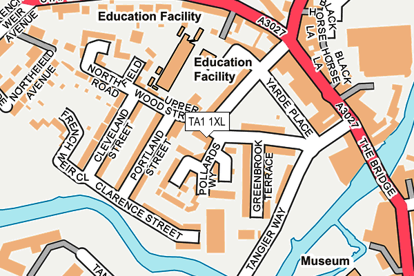 TA1 1XL map - OS OpenMap – Local (Ordnance Survey) TA1 1XL map - OS OpenMap – Local (Ordnance Survey)