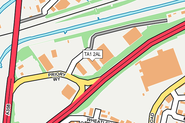 TA1 2AL map - OS OpenMap – Local (Ordnance Survey) TA1 2AL map - OS OpenMap – Local (Ordnance Survey)