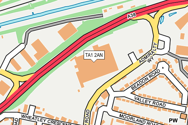 TA1 2AN map - OS OpenMap – Local (Ordnance Survey) TA1 2AN map - OS OpenMap – Local (Ordnance Survey)