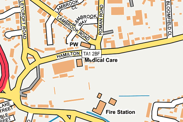 TA1 2BF map - OS OpenMap – Local (Ordnance Survey) TA1 2BF map - OS OpenMap – Local (Ordnance Survey)