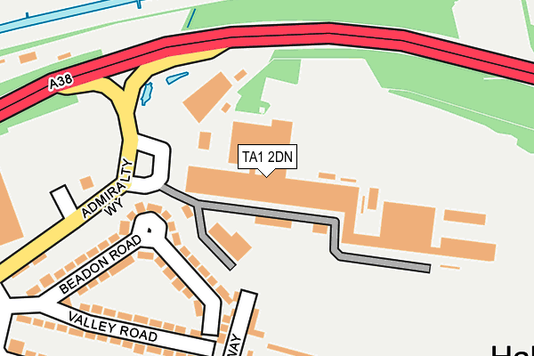 TA1 2DN map - OS OpenMap – Local (Ordnance Survey) TA1 2DN map - OS OpenMap – Local (Ordnance Survey)