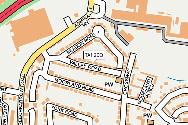 TA1 2DQ map - OS OpenMap – Local (Ordnance Survey) TA1 2DQ map - OS OpenMap – Local (Ordnance Survey)