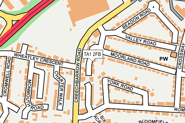 TA1 2FB map - OS OpenMap – Local (Ordnance Survey) TA1 2FB map - OS OpenMap – Local (Ordnance Survey)