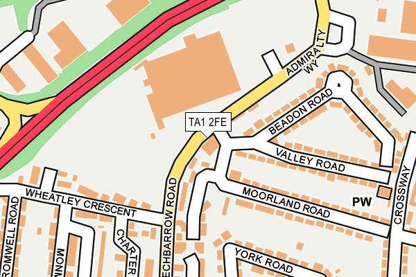 TA1 2FE map - OS OpenMap – Local (Ordnance Survey) TA1 2FE map - OS OpenMap – Local (Ordnance Survey)