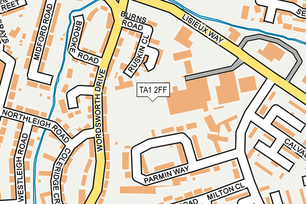 TA1 2FF map - OS OpenMap – Local (Ordnance Survey) TA1 2FF map - OS OpenMap – Local (Ordnance Survey)