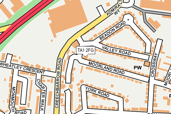 TA1 2FG map - OS OpenMap – Local (Ordnance Survey) TA1 2FG map - OS OpenMap – Local (Ordnance Survey)