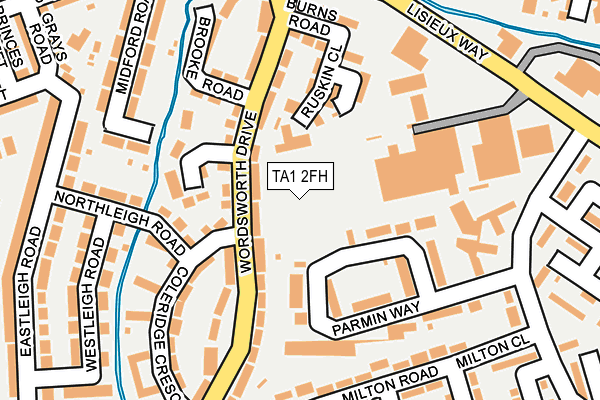 TA1 2FH map - OS OpenMap – Local (Ordnance Survey) TA1 2FH map - OS OpenMap – Local (Ordnance Survey)