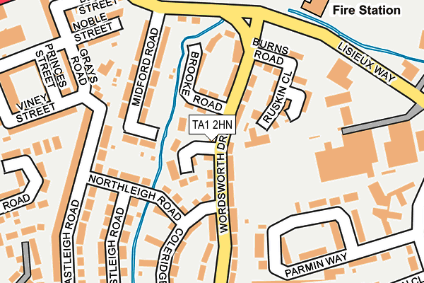 TA1 2HN map - OS OpenMap – Local (Ordnance Survey) TA1 2HN map - OS OpenMap – Local (Ordnance Survey)