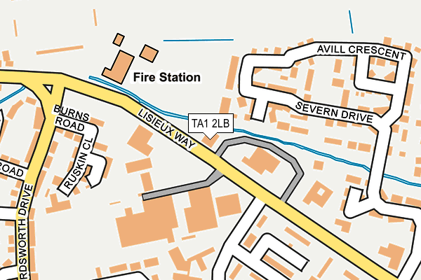 TA1 2LB map - OS OpenMap – Local (Ordnance Survey) TA1 2LB map - OS OpenMap – Local (Ordnance Survey)