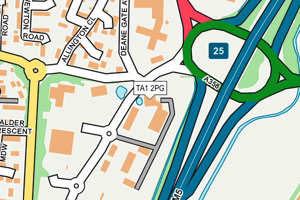 TA1 2PG map - OS OpenMap – Local (Ordnance Survey) TA1 2PG map - OS OpenMap – Local (Ordnance Survey)