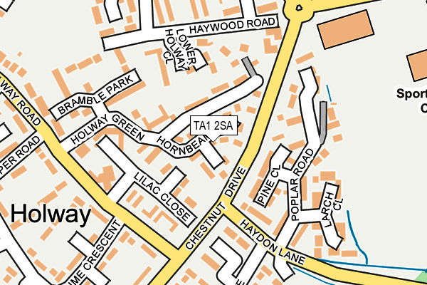 TA1 2SA map - OS OpenMap – Local (Ordnance Survey) TA1 2SA map - OS OpenMap – Local (Ordnance Survey)
