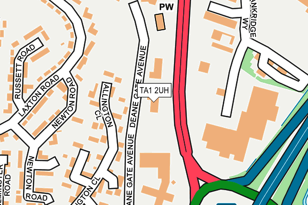 TA1 2UH map - OS OpenMap – Local (Ordnance Survey) TA1 2UH map - OS OpenMap – Local (Ordnance Survey)