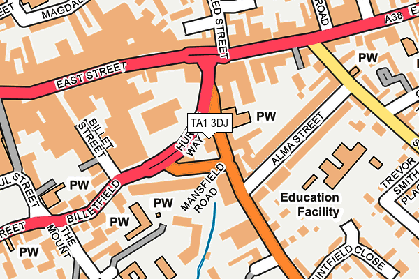 TA1 3DJ map - OS OpenMap – Local (Ordnance Survey) TA1 3DJ map - OS OpenMap – Local (Ordnance Survey)