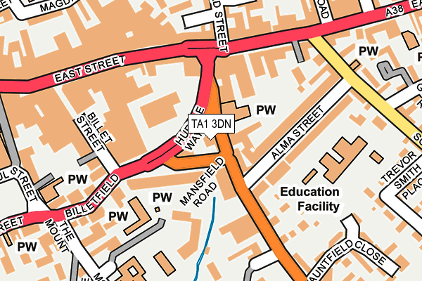 TA1 3DN map - OS OpenMap – Local (Ordnance Survey) TA1 3DN map - OS OpenMap – Local (Ordnance Survey)