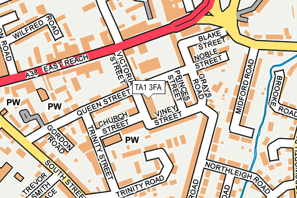 TA1 3FA map - OS OpenMap – Local (Ordnance Survey) TA1 3FA map - OS OpenMap – Local (Ordnance Survey)