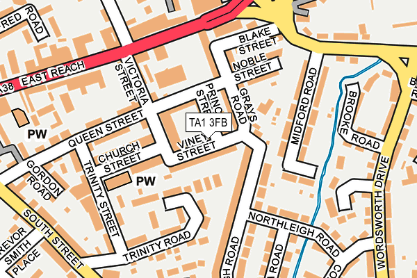 TA1 3FB map - OS OpenMap – Local (Ordnance Survey) TA1 3FB map - OS OpenMap – Local (Ordnance Survey)