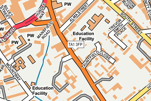 TA1 3FP map - OS OpenMap – Local (Ordnance Survey) TA1 3FP map - OS OpenMap – Local (Ordnance Survey)