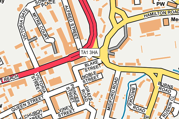TA1 3HA map - OS OpenMap – Local (Ordnance Survey) TA1 3HA map - OS OpenMap – Local (Ordnance Survey)