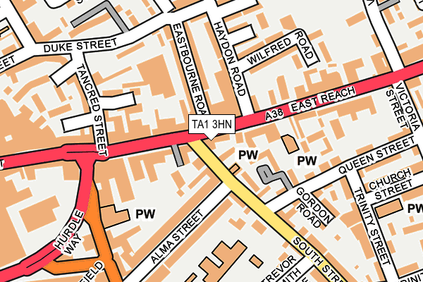TA1 3HN map - OS OpenMap – Local (Ordnance Survey) TA1 3HN map - OS OpenMap – Local (Ordnance Survey)