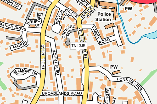 TA1 3JR map - OS OpenMap – Local (Ordnance Survey) TA1 3JR map - OS OpenMap – Local (Ordnance Survey)