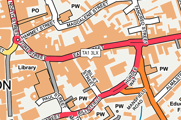 TA1 3LX map - OS OpenMap – Local (Ordnance Survey) TA1 3LX map - OS OpenMap – Local (Ordnance Survey)