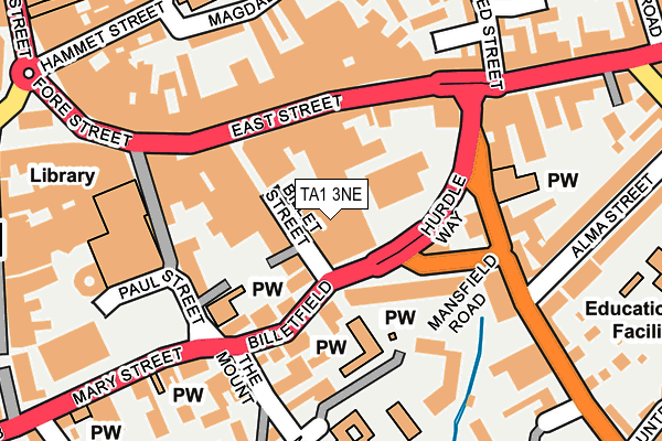 TA1 3NE map - OS OpenMap – Local (Ordnance Survey) TA1 3NE map - OS OpenMap – Local (Ordnance Survey)