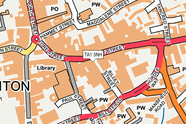 TA1 3NH map - OS OpenMap – Local (Ordnance Survey) TA1 3NH map - OS OpenMap – Local (Ordnance Survey)