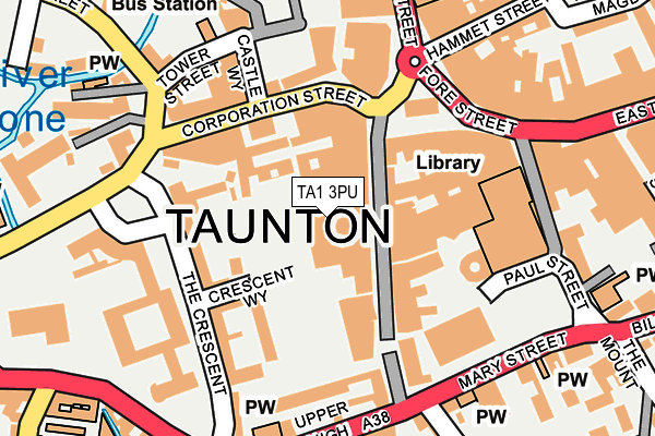 TA1 3PU map - OS OpenMap – Local (Ordnance Survey) TA1 3PU map - OS OpenMap – Local (Ordnance Survey)