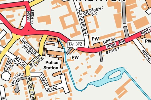 TA1 3PZ map - OS OpenMap – Local (Ordnance Survey) TA1 3PZ map - OS OpenMap – Local (Ordnance Survey)