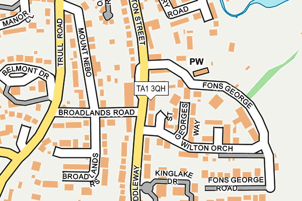 TA1 3QH map - OS OpenMap – Local (Ordnance Survey) TA1 3QH map - OS OpenMap – Local (Ordnance Survey)