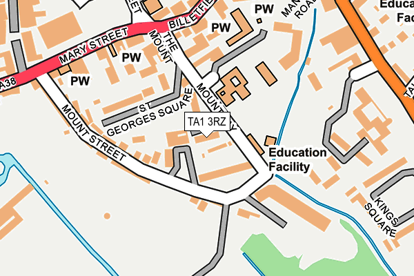 TA1 3RZ map - OS OpenMap – Local (Ordnance Survey) TA1 3RZ map - OS OpenMap – Local (Ordnance Survey)