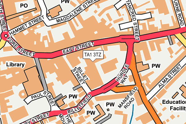 TA1 3TZ map - OS OpenMap – Local (Ordnance Survey) TA1 3TZ map - OS OpenMap – Local (Ordnance Survey)