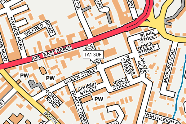 TA1 3UF map - OS OpenMap – Local (Ordnance Survey) TA1 3UF map - OS OpenMap – Local (Ordnance Survey)