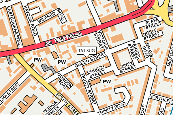 TA1 3UG map - OS OpenMap – Local (Ordnance Survey) TA1 3UG map - OS OpenMap – Local (Ordnance Survey)