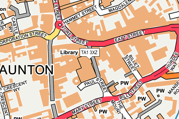 TA1 3XZ map - OS OpenMap – Local (Ordnance Survey) TA1 3XZ map - OS OpenMap – Local (Ordnance Survey)