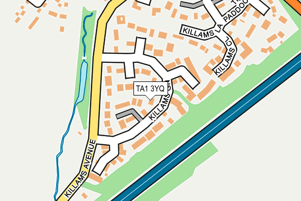 TA1 3YQ map - OS OpenMap – Local (Ordnance Survey) TA1 3YQ map - OS OpenMap – Local (Ordnance Survey)